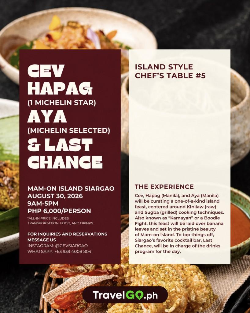 Island Style Chef's Table on Mam-on Island, August 30