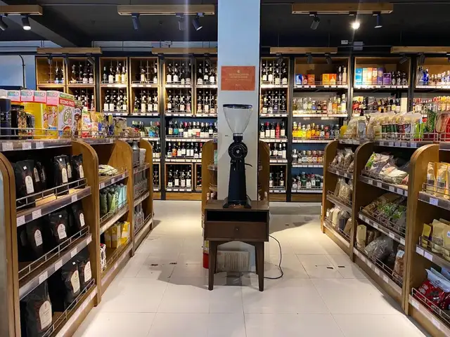 Premium grocery store interior in General Luna—curated selection of products