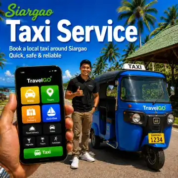 Tuk-tuk taxi service in Siargao