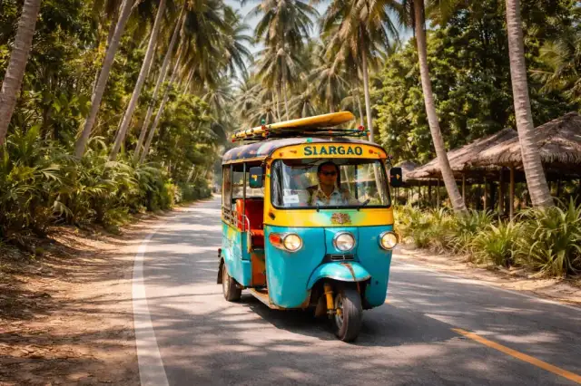 Tuk-tuk taxi in General Luna Siargao